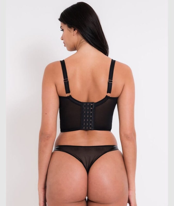 Scantilly Tough Love Longline Balcony Bra - Black Bras 