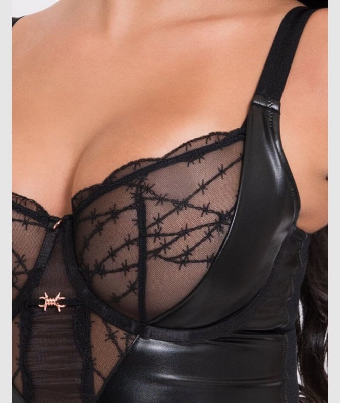 Scantilly Tough Love Longline Balcony Bra - Black Bras 