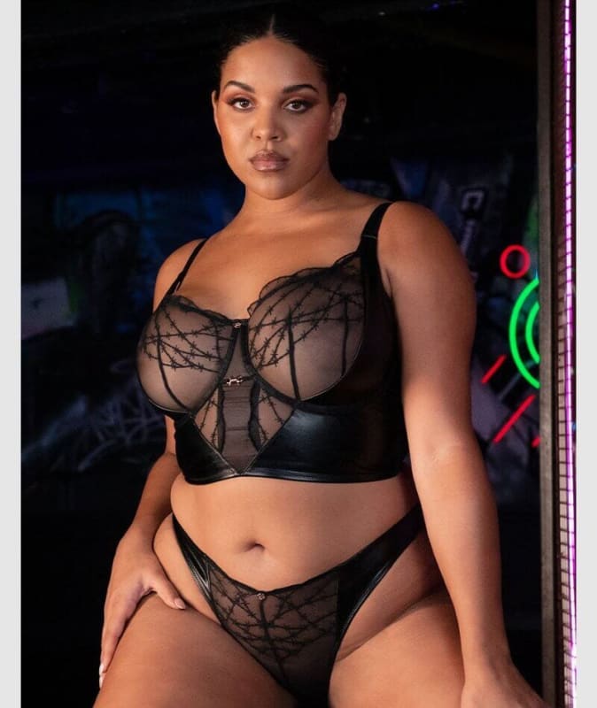 Scantilly Tough Love Longline Balcony Bra - Black Bras 