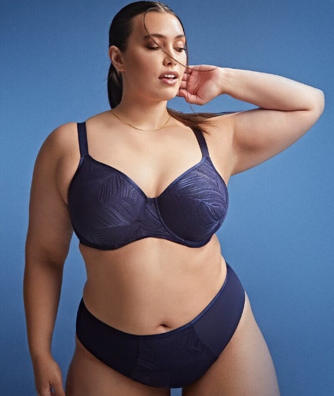 Sculptresse Illuminate Non Padded Full Cup T-Shirt Bra - French Navy Bras