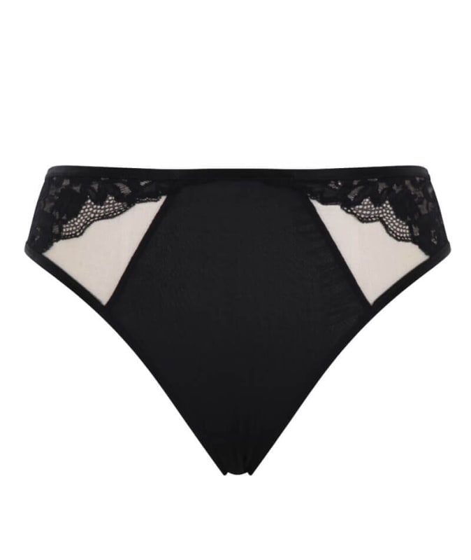 Sculptresse Josephine High Leg Brief - Black/Latte Knickers 