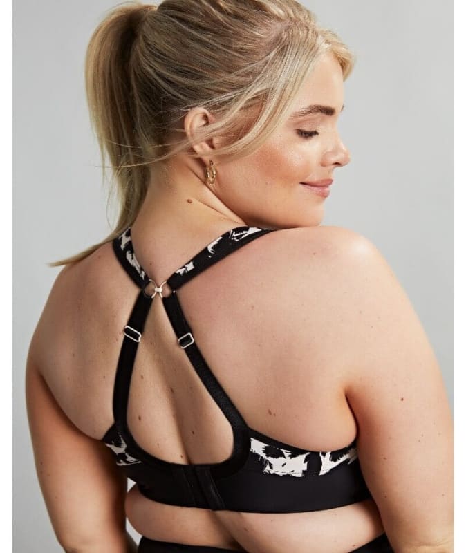 Sculptresse Non Padded Underwired Sports Bra - Mono Print Bras