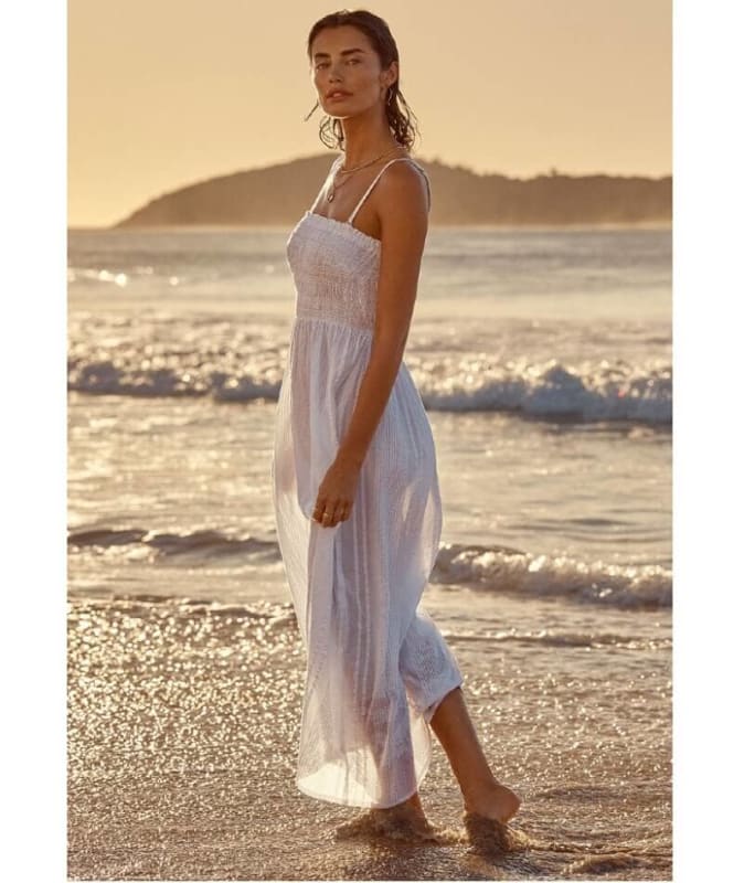 Sea Level Heatwave Bandeau Dress - White Swim 