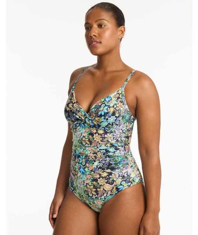 Sea Level Wildflower Twist Front DD-E Cup One Piece Swimsuit - Sea Swimwear 