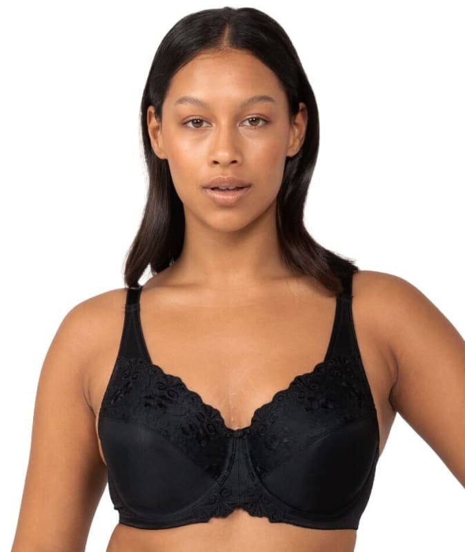 Triumph Embroidered Minimizer Bra - Black Bras
