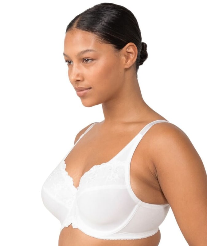 Triumph Embroidered Minimizer Bra - White Bras