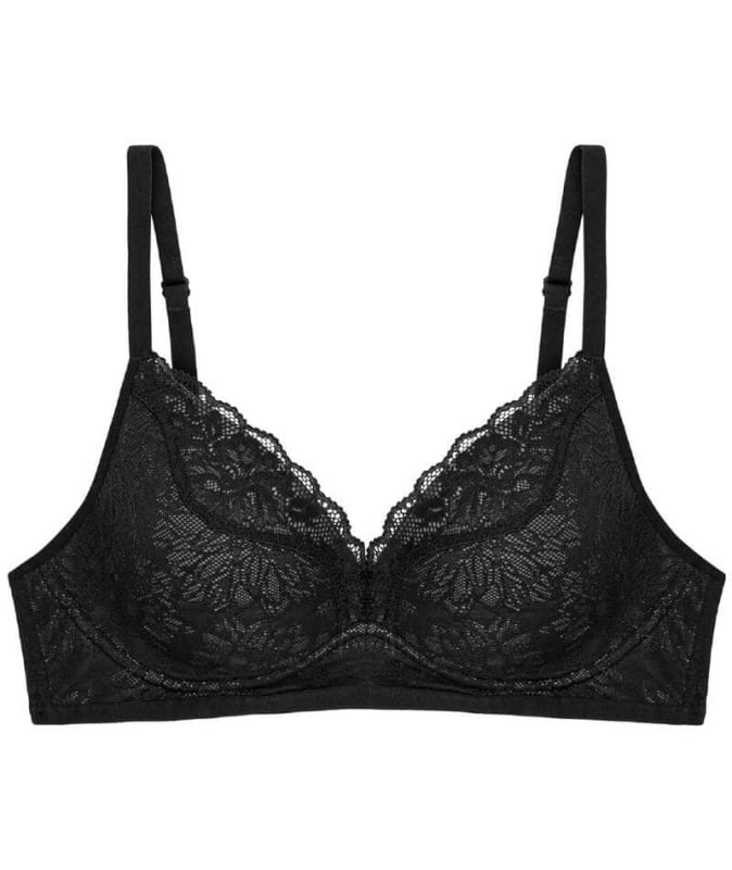 Triumph Fit Smart Plunge Padded Wire-free Bra - Black Bras