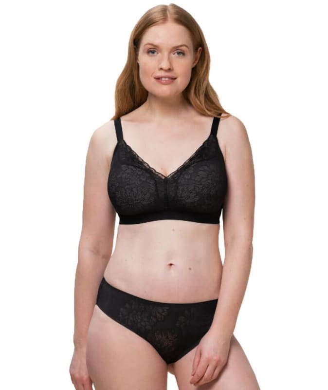 Triumph Fit Smart Plunge Padded Wire-free Bra - Black Bras
