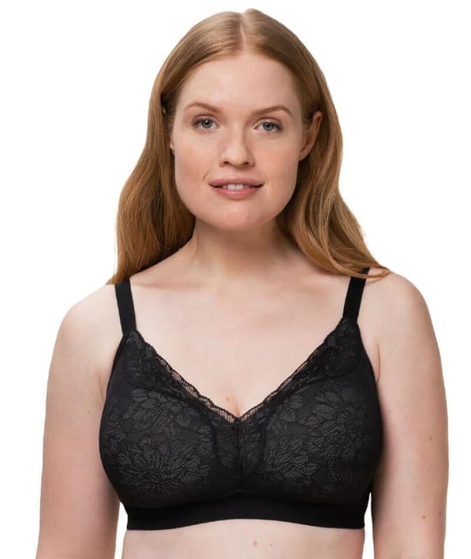 Triumph Fit Smart Plunge Padded Wire-free Bra - Black Bras