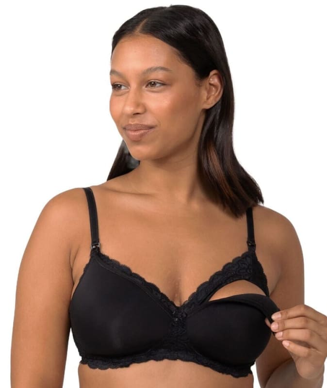 Triumph Gorgeous Mama Lace Maternity & Nursing Wire-free Bra - Black Bras 