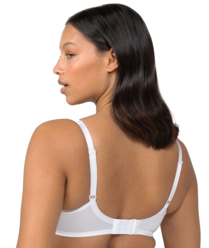Triumph Lacy Minimizer Bra - White Bras 