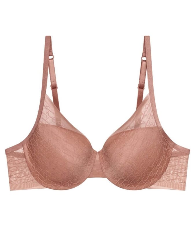 Triumph Signature Sheer Underwired Padded Half Cup Bra - Toasted Almond Bras