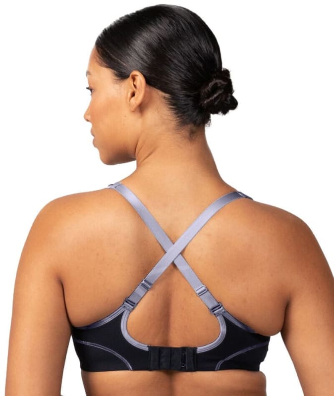 Triumph Triaction Performance Sports Bra - Black / Silver Bras
