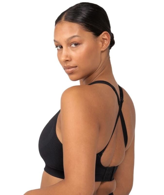 Triumph Triaction Seamfree Wire-free Crop Top Bra - Black Bras
