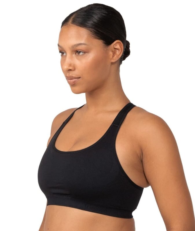 Triumph Triaction Seamfree Wire-free Crop Top Bra - Black Bras