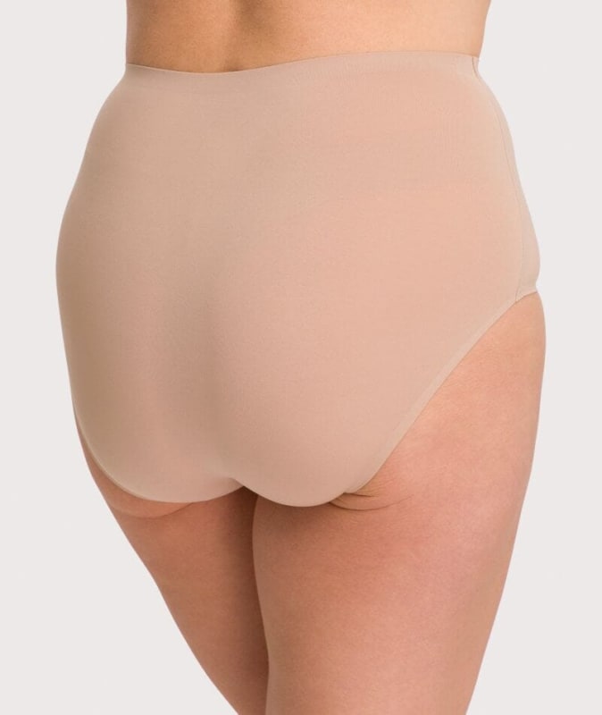 Underbliss Invisibliss No Show Seamless Full Brief 2 pack - Nude/Black Knickers