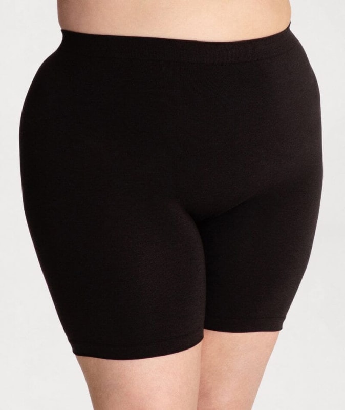 Underbliss Seamless Bamboo Blend Anti-Chafing Shorts - Black Shapewear