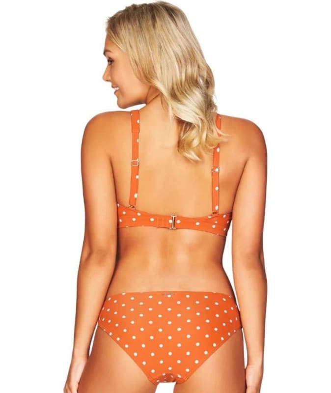 Sea Level Retro Spot Tri Bikini Top - Orange Swim