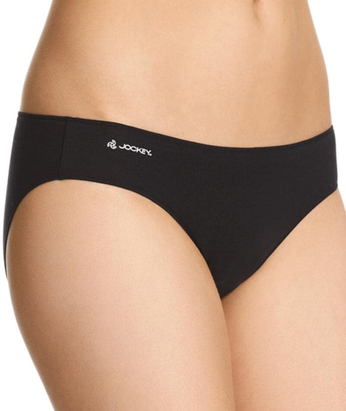 Jockey No Panty Line Promise Bamboo Natural Bikini - Black Knickers