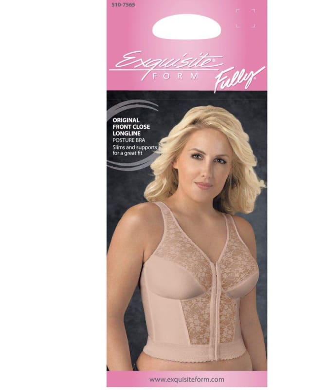 Exquisite Form Fully Front Close Longline Posture - Rose Beige Bras