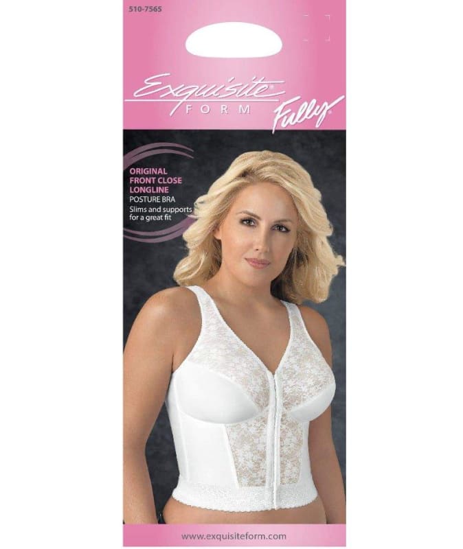 Exquisite Form Fully Front Close Longline Posture - White Bras