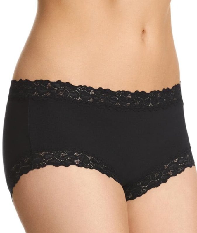Jockey Parisienne Cotton Boyleg - Black Knickers