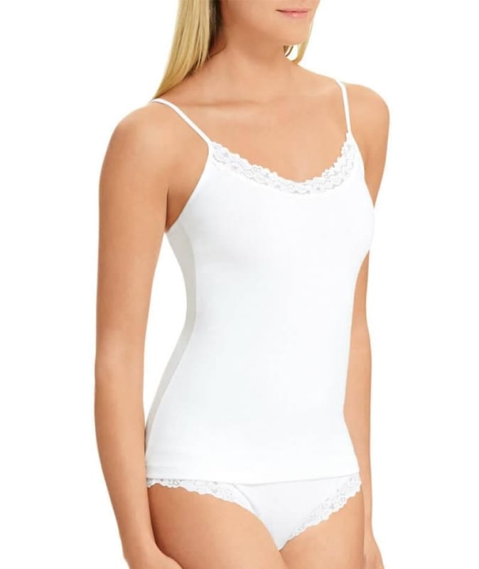 Jockey Parisienne Cotton Camisole - White Sleep