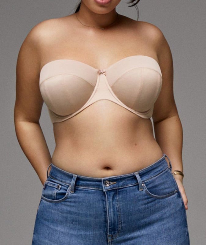 Sculptresse Dana Strapless Moulded Underwired Bra - Linen