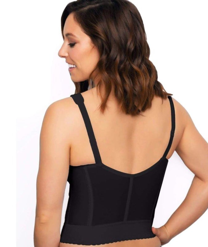 Exquisite Form Fully Front Close Longline Posture Bra - Black