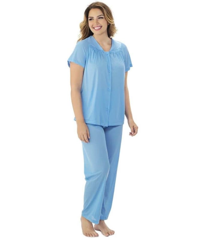 Exquisite Form Short Sleeve Pajamas Plus - Purity Blue Sleep / Lounge