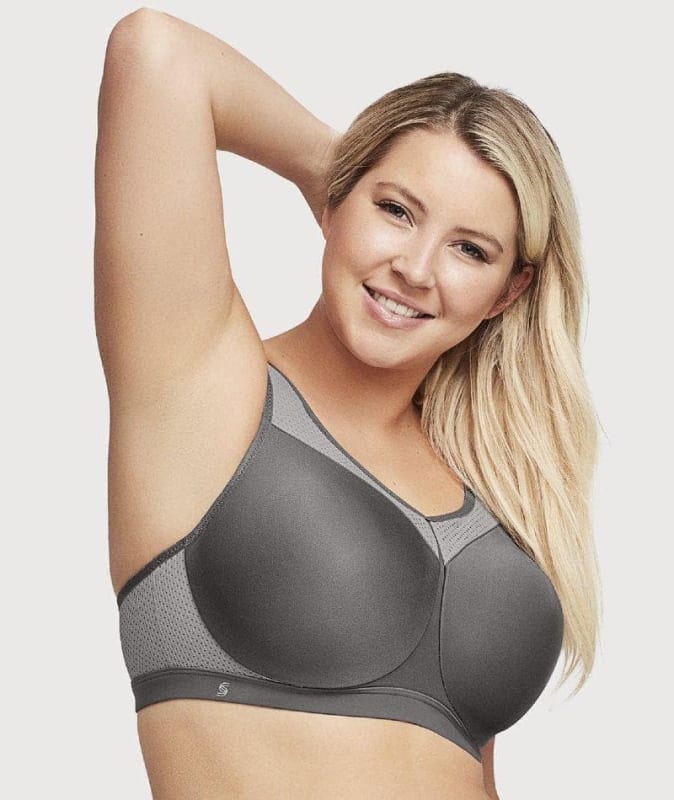 Glamorise High Impact Seamless Sports Bra Grey Bras 