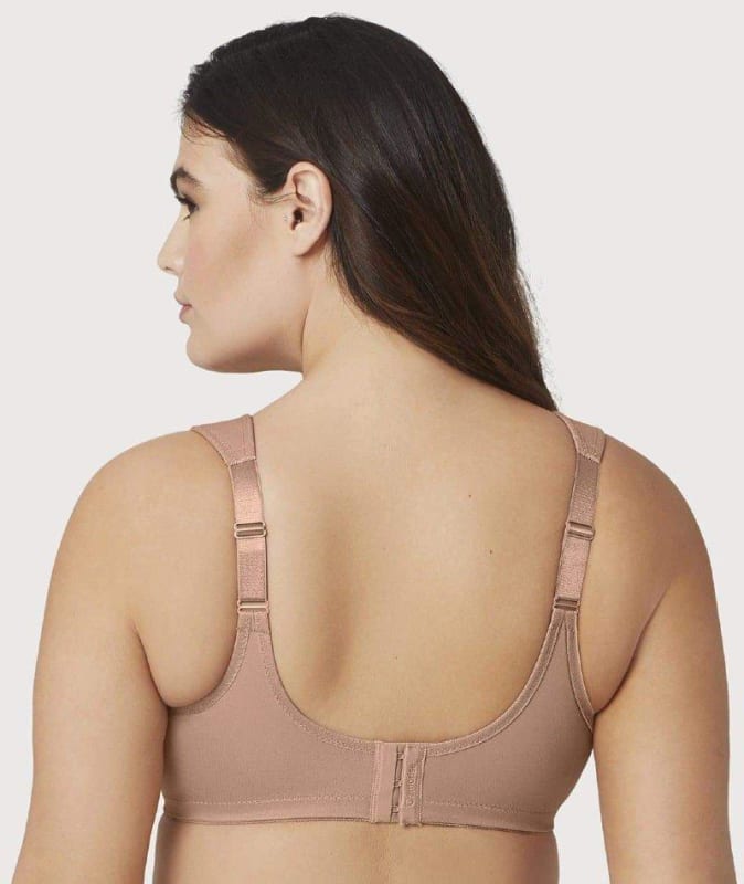 Glamorise Low Cut WonderWire Lace Bra - Cappuccino Bras