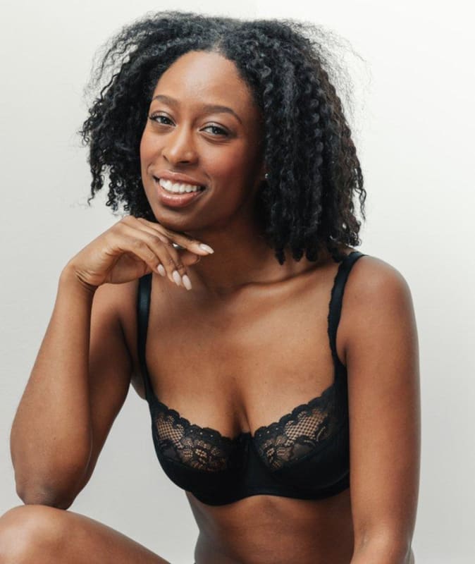 Panache Jasmine Underwired Balconnet Bra - Black