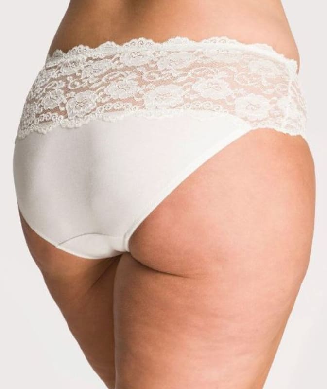 Ava & Audrey Greta Lace and Cotton Brief (2 Pack) - Ivory Knickers