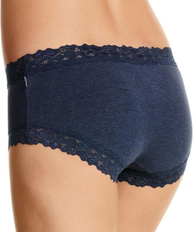 Jockey Parisienne Cotton Marle Boyleg - Ink Blue Knickers