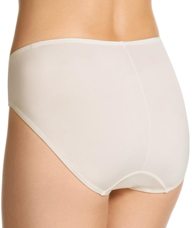 Jockey No Ride Up Microfibre and Lace Hi Brief - Cream Knickers