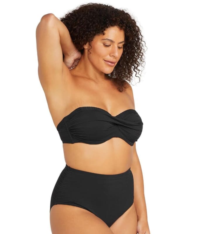 Artesands Aria Botticelli Bandeau D-DD Cup Bikini Top - Black Swim