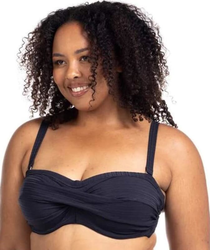 Artesands Aria Botticelli Bandeau D-DD Cup Bikini Top - Black Swim