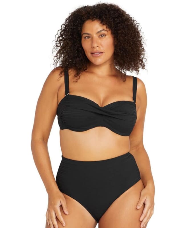 Artesands Aria Botticelli Bandeau D-DD Cup Bikini Top - Black Swim