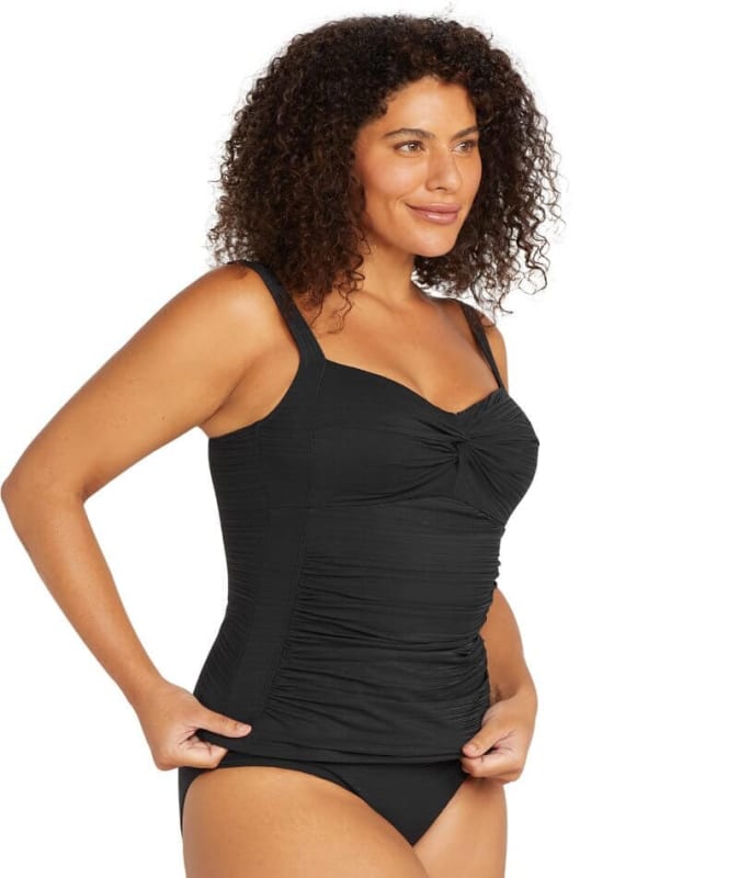 Artesands Aria Botticelli C-DD Cup Tankini Top - Black Swim