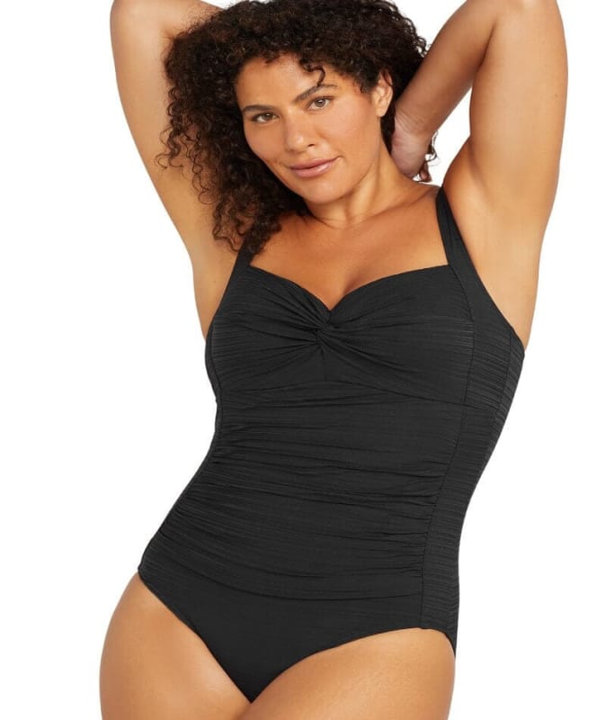 Artesands Aria Botticelli Twist Front C-DD Cup One Piece Swimsuit - Black Swim