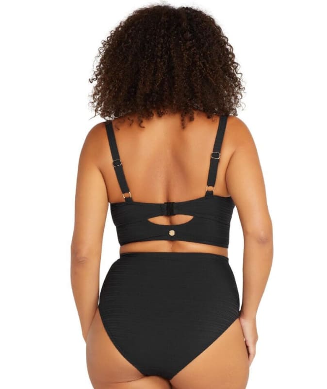 Artesands Aria Cezanne D-E Cup Midriff Underwire Bikini Top - Black Swim