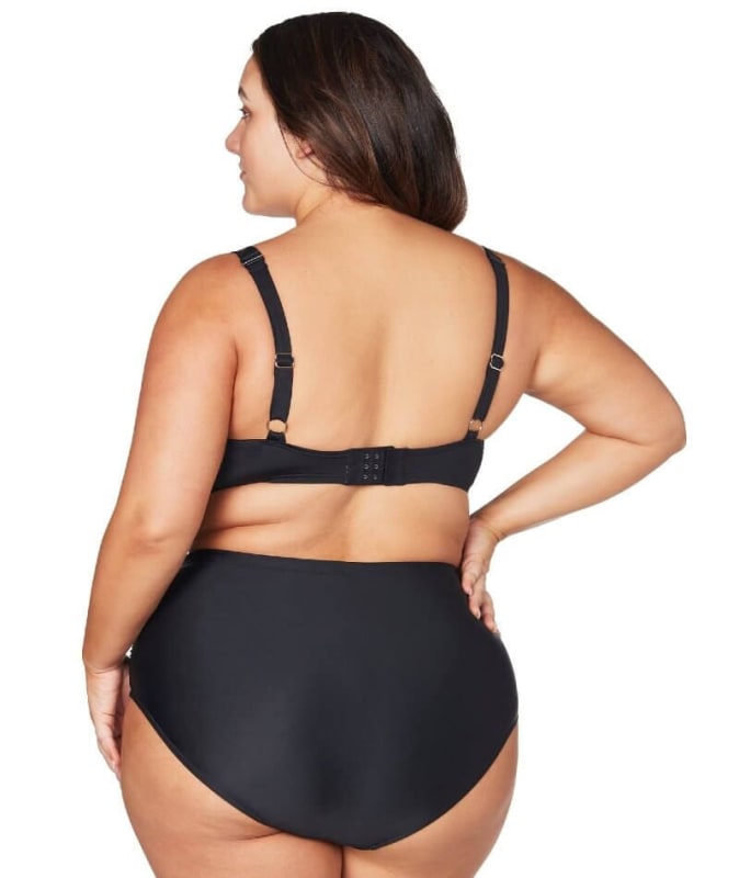 Artesands Hues Botticelli High Waist Swim Brief - Black Swim