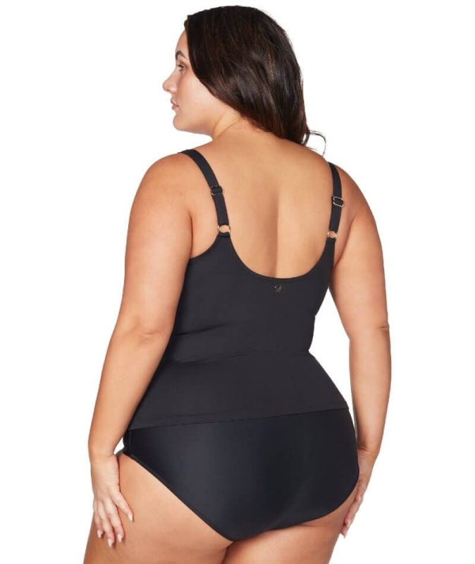 Artesands Recycled Hues Delacroix D-G Cup Wire-free Tankini Top - Black Swim