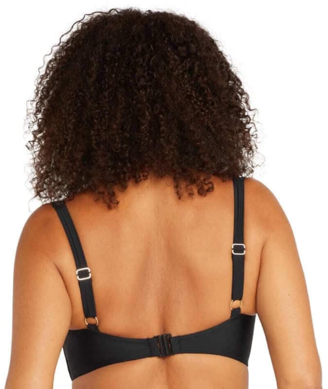 Artesands Recycled Hues Delacroix Cross Front D-G Cup Bikini Top - Black Swim