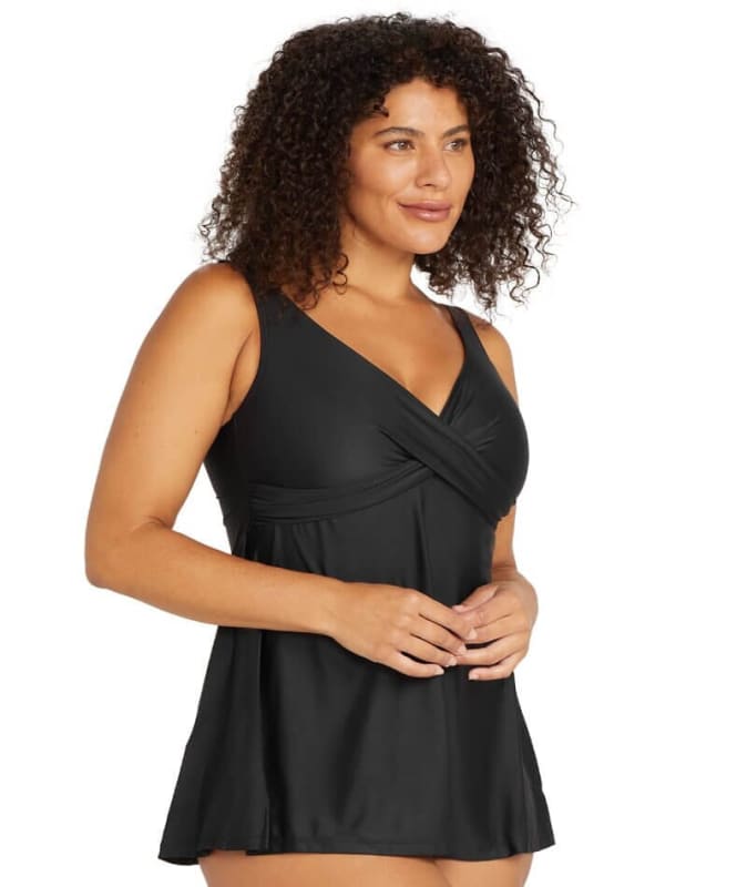 Artesands Recycled Hues Delacroix Cross Over D-G Cup Swimdress - Black Swim