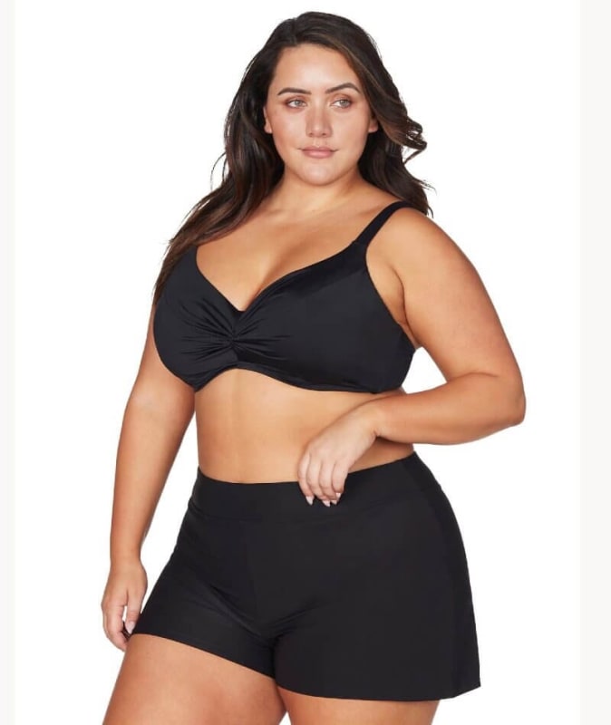 Artesands Recycled Hues Delacroix High Waist Swim Short - Black Swim