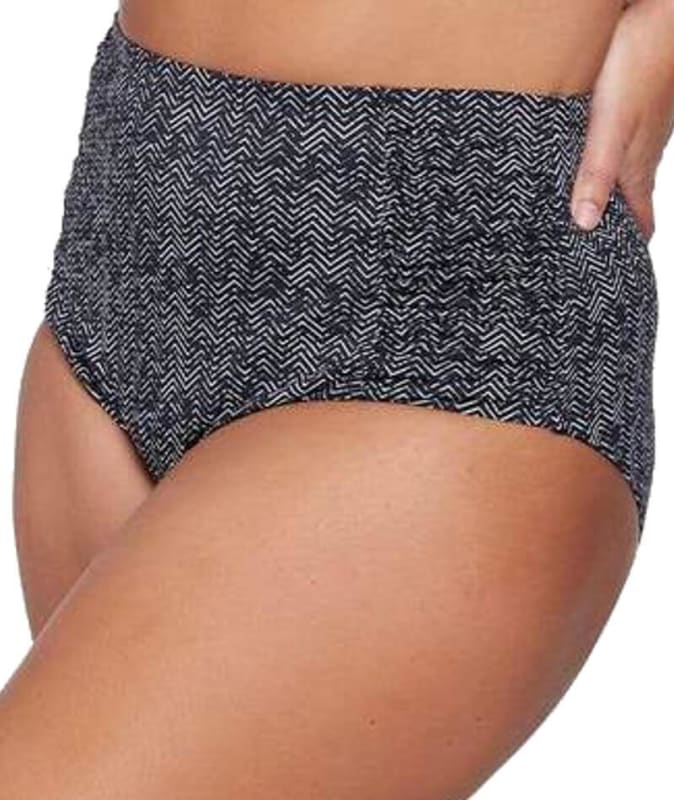 Artesands Zig Zag Botticelli High Waist Swim Brief - Black Swim