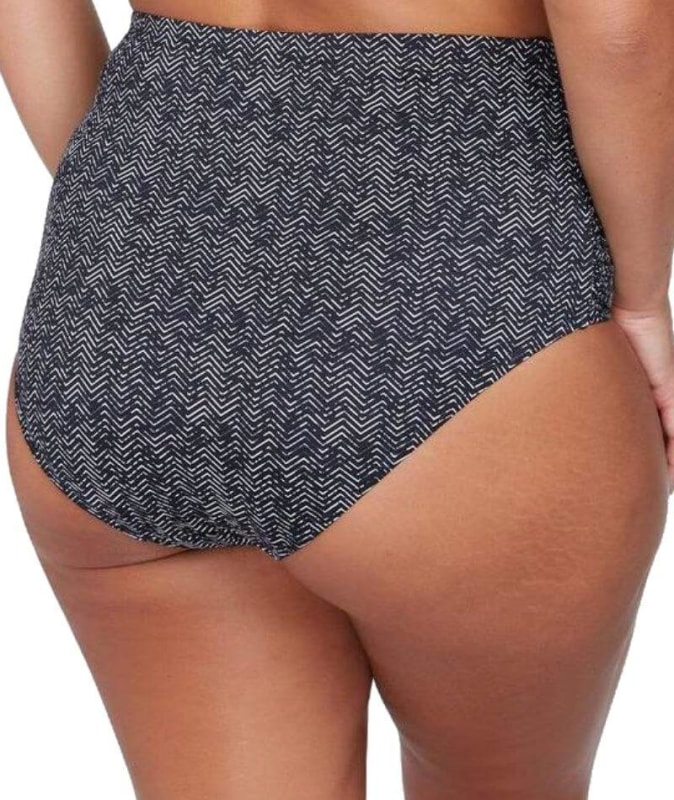 Artesands Zig Zag Botticelli High Waist Swim Brief - Black Swim