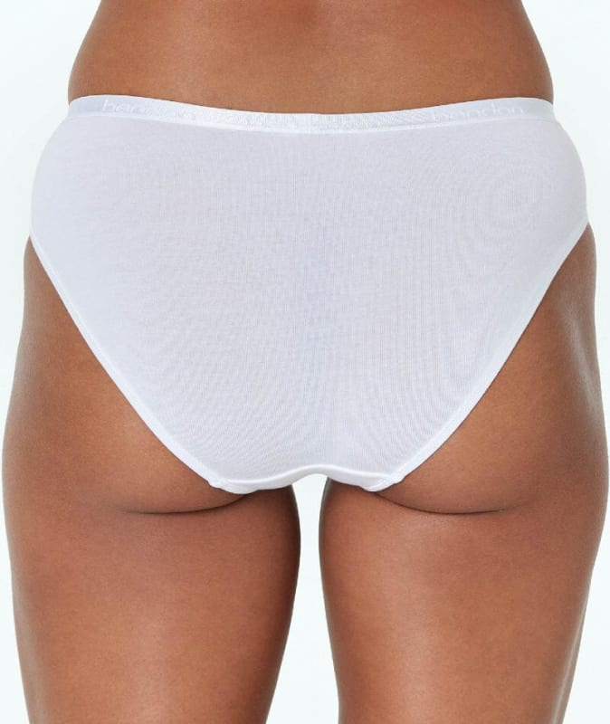 Bendon Body Cotton Bikini Brief - White Knickers